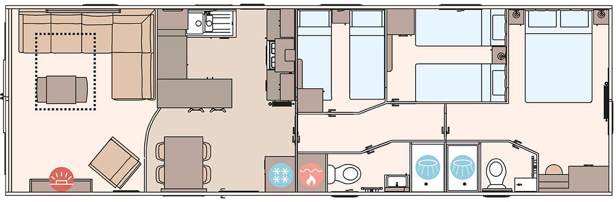 The Ingleton Residential 41ft x 13ft x 3 Bedroom floorplan